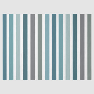 Blauw Grijs Strepen Tissuepapier