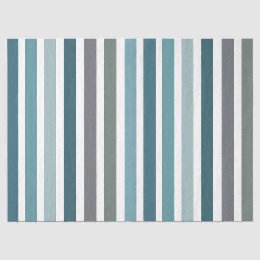 Blauw Grijs Strepen Tissuepapier (Voorkant)