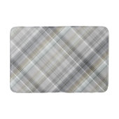 Blauw/Grijs/Tan Plaid Badmat (Voorkant)