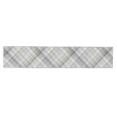 Blauw/Grijs/Tan Plaid Medium Tafelloper (Horizontaal)