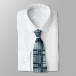 Blauw Grijs Tartan Schotlandse Ruit Stropdas