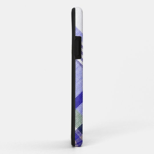 Blauw grijs Tartan Speld Hoesje (Achterkant/rechts)