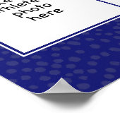 Blauw Grijs Team Kleuren Basketbal Team Foto Poster (Hoek)