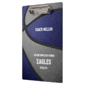 blauw grijs team kleuren basketbalcoach klembord (Links)