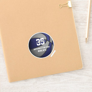 blauw grijs team kleuren jongens basketbal sticker