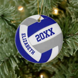 blauw grijs team kleuren keepomwille volleyball keramisch ornament