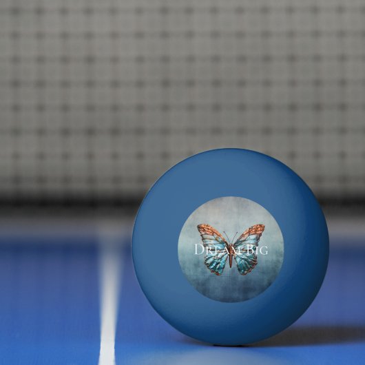 Blauw Grijs Textuur Vlinder Pingpongbal (Net)