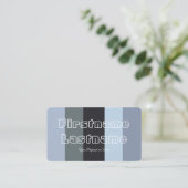 Blauw grijs tinten kleurenpalet kalligrafie QR-Cod Visitekaartje (Staand voorkant)