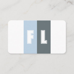 Blauw grijs tinten kleurenpalet kalligrafie QR-Cod Visitekaartje