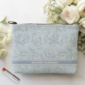 blauw grijs Toile de Jouy bedrukt Etui