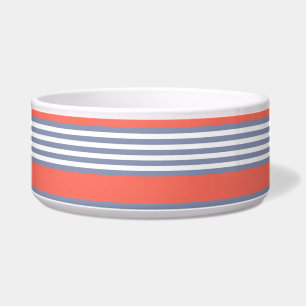 Blauw-grijs vijf stripe patronen met levend koraal voerbakje