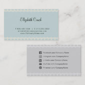 blauw grijs visitekaartje (Voorkant / Achterkant)