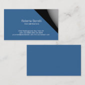 Blauw grijs Visitekaartje voor hedendaags gebruik (Voorkant / Achterkant)