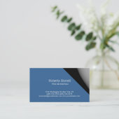 Blauw grijs Visitekaartje voor hedendaags gebruik (Staand voorkant)