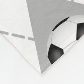 blauw grijs voetbalteam kleuren argyle patroon fleece deken (Hoek)