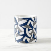 Blauw Grijs Volleybal Team Coach dank u geschenk Koffiemok (Center)