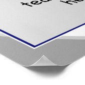 Blauw Grijs Volleybal Team Kleuren Herdenkingskleu Poster (Hoek)