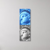 Blauw Grijs Vrijheidsbeeld Verpakt Canvas (Voorkant)