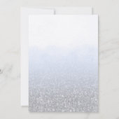 Blauw Grijs Waterverf Baby shower Invitation Kaart (Achterkant)