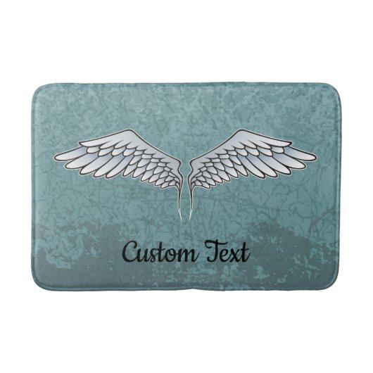 Blauw-grijs Wings Bath Mat (Voorkant)