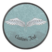 Blauw-grijs Wings Hockey Puck (Voorkant)