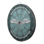 Blauw-grijs wingstaart dartbord (Voorkant Rechts)