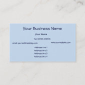 Blauw, grijs, wit Abstract Visitekaartje (Achterkant)