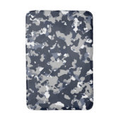 Blauw Grijs Wit Camouflage Camo Patroon Badmat (Voorkant Verticaal)
