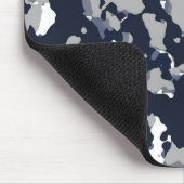 Blauw grijs wit Camouflage Camopatroon Muismat (Hoek)