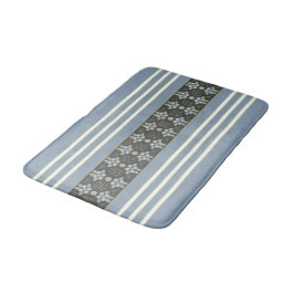 Blauw grijs wit en groen badmat