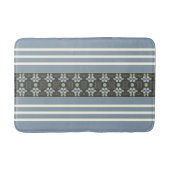 Blauw grijs wit en groen badmat (Voorkant)