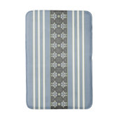 Blauw grijs wit en groen badmat (Voorkant Verticaal)