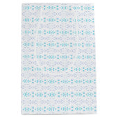 Blauw grijs wit pastel deco Pattern Baby Gift Medium Cadeauzakje (Voorkant)