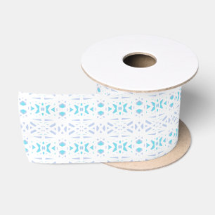 Blauw grijs wit pastel deco Pattern Baby Gift Satijnen Lint