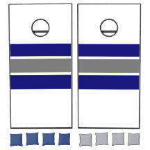Blauw/grijs & wit stel van het gat Reeks-T Cornhol