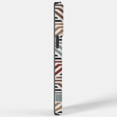  Blauw Grijs Wit Streep Geometrisch Case-Mate iPhone Case (Achterkant / Rechts)