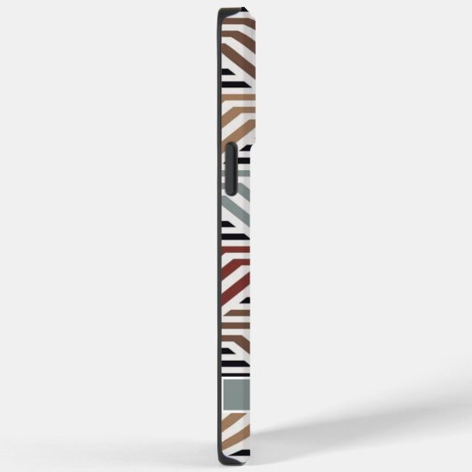  Blauw Grijs Wit Streep Geometrisch Case-Mate iPhone Case (Achterkant / Rechts)