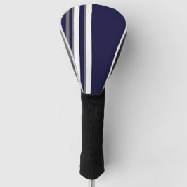 Blauw Grijs Wit Strip Driver Hoesje Golfheadcover