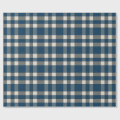 Blauw Grijs Witte Buffalo Check Cadeaupapier (Vlak)