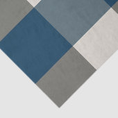 Blauw Grijs Witte Buffalo Check Tissuepapier (Detail)