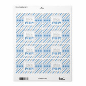 Blauw & Grijs Ze staat op het punt om waterfleseti Etiket (Full Sheet)