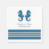 Blauw grijs zeehondenpapier servet (Voorkant)