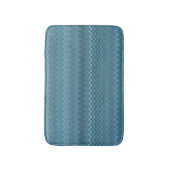 Blauw Grijs Zigzag Golfpatroon Badmat (Voorkant Verticaal)