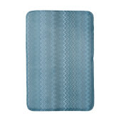 Blauw Grijs Zigzag Golfpatroon Badmat (Voorkant Verticaal)