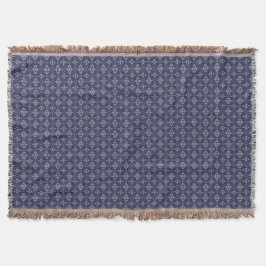 Blauw Grijs Zuidwest Diamant Patroon Deken