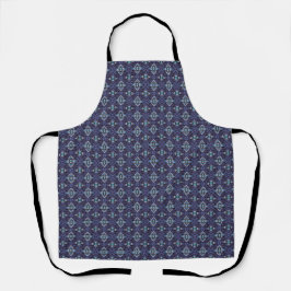 Blauw Grijs Zuidwestelijk Diamantpatroon Schort