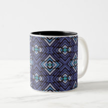 Blauw Grijs Zuidwestelijk Diamantpatroon