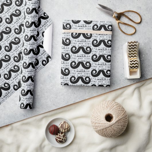 Blauw Grijs Zwart Grappig Humor Ik Snavel Cadeaupapier (Crafts)