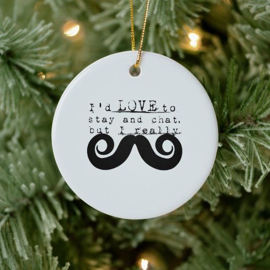 Blauw Grijs Zwart Grappig Humor Ik Snavel Keramisch Ornament (Boom)