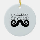Blauw Grijs Zwart Grappig Humor Ik Snavel Keramisch Ornament (Voorkant)